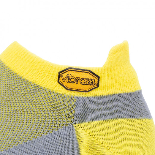 5Toe Socks No Show Yellow/Grey