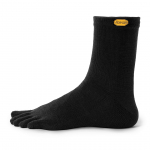 5Toe Socks Wool Blend Crew Black